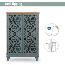 Load image into Gallery viewer, Tall and short Accent Cabinet with Doors - Farmhouse Storage
