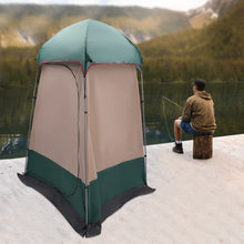Load image into Gallery viewer, Dark Green RV Camping Floor Standing Shower Tent and Portable Toilet Tent for Hiking
