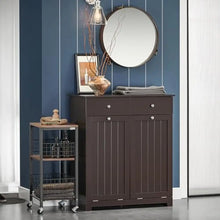 Load image into Gallery viewer, Bathroom Storage Cabinet with 2 Baskets and Tilt-Out Laundry Hamper Unit 30.7&quot;x15&quot;x35.4
