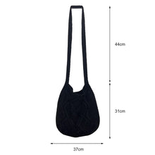 Load image into Gallery viewer, Wool Knitted Shoulder Shopping Bag for Women Vintage Crochet Bag
