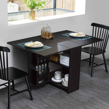 Load image into Gallery viewer, Folding Dining Table with Storage Rack Kitchen Table
