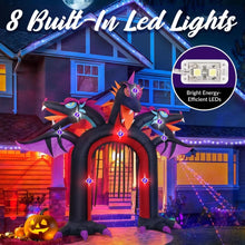 Load image into Gallery viewer, Halloween Inflatable Archway Outdoor Giant Three Headed Inflatable Dragon Built-in LED Lights
