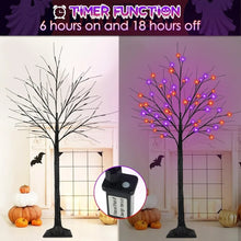 Load image into Gallery viewer, Lighted Halloween Tree with LED Orange and Purple Lights
