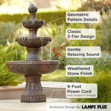 Load image into Gallery viewer, 43 Inch High 3 Levels Linked Terrace Backyard Outdoor Fountain
