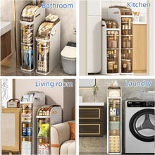 Load image into Gallery viewer, Plastic Waterproof Bathroom Storage Organizer for Small Spaces Shelf 3-Tiers Slim
