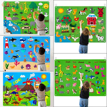 Load image into Gallery viewer, Felt Board Stories Set Montessori Ocean Farm Insect  Animal Family Interactive Preschool Early Learning
