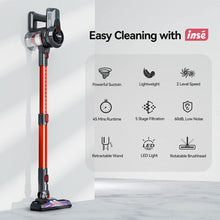 Load image into Gallery viewer, INSE N6 Cordless Vacuum 15KPa Powerful Vacuum Cleaner with 165W
