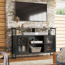 Load image into Gallery viewer, TV Stand 55-inch TV, Entertainment Center with Storage, Farmhouse Industrial
