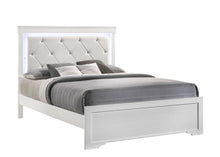 Load image into Gallery viewer, Queen 5-N Pc Tufted Upholstery LED Bedroom set made with Wood
