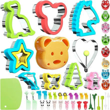Load image into Gallery viewer, Sandwich Cutter Set for Children, Cute Bread Cookies Food Fruit Picker Fork Mold School Bento Lunchbox Accessories
