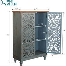 Load image into Gallery viewer, Tall and short Accent Cabinet with Doors - Farmhouse Storage
