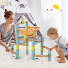 Load image into Gallery viewer, Babyjoy Wooden Marble Run Construction 162PCS
