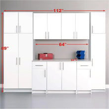 Load image into Gallery viewer, Elite Functional 9-Piece Garage Cabinet and Storage System Set 24&quot; D x 112&quot; W x 89&quot; H
