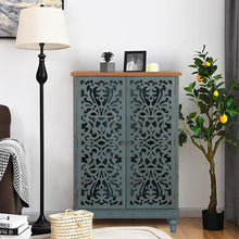 Load image into Gallery viewer, Tall and short Accent Cabinet with Doors - Farmhouse Storage
