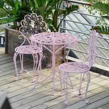 Load image into Gallery viewer, Outdoor Iron Balcony Table and Chair Three-Piece
