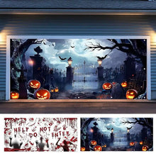 Load image into Gallery viewer, Scary Halloween Garage Door Cover 13x6 Inches Horror Halloween Backdrop
