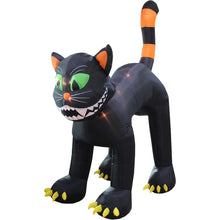 Load image into Gallery viewer, 11 Foot Tall Animated Halloween Inflatable Black Cat
