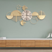 Load image into Gallery viewer, Large Golden Modern Minimalist Metal Wall Clock Silent
