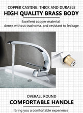 Load image into Gallery viewer, Modern Tap Black/chrome Wash basin Faucet Single Handle Hot and Cold Waterfall Faucet
