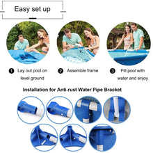 Load image into Gallery viewer, [Flash Sale]9.6x6.8x1.8FT Metal Frame Rectangular Swimming Pool Portable Above Ground Easy Set Pool Family Blue[US-Stock]
