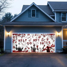 Load image into Gallery viewer, Scary Halloween Garage Door Cover 13x6 Inches Horror Halloween Backdrop
