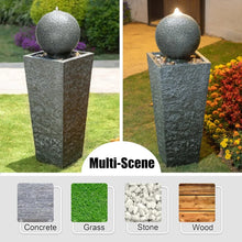 Load image into Gallery viewer, Outdoor Fountain with LED Lights Oversized Decorative Pedestal Fountain
