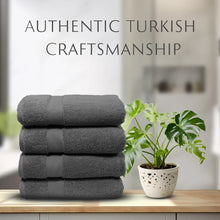 Load image into Gallery viewer, 4-Piece Turkish Bath Towel Set: Extra Large, Oversized Luxury, Thick &amp; Plush
