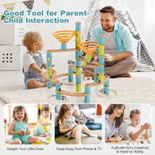 Load image into Gallery viewer, Babyjoy Wooden Marble Run Construction 162PCS
