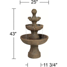 Load image into Gallery viewer, 43 Inch High 3 Levels Linked Terrace Backyard Outdoor Fountain
