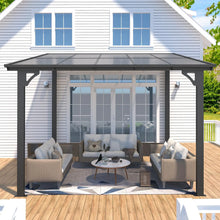 Load image into Gallery viewer, Gazebo Pergola with Roof (80 Sq.Ft Shaded) on Clearance, Hard Top Heavy Duty Awnings for Decks, Backyard and More
