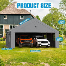 Load image into Gallery viewer, Carports up to 20x20 Heavy Duty, 2 Car Carport Canopy with Side Windows and Removable Sidewalls
