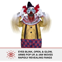 Load image into Gallery viewer, Farm Motion-Activated Startling Arms Clown ,  Animatronic Covered Outdoor
