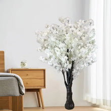 Load image into Gallery viewer, White Artificial Faux Cherry Blossom White Tree for Office Home or Outdoor Decor（6.5ft/2m, White）
