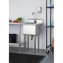 Load image into Gallery viewer, TRINITY THA-0307 Basics Stainless Steel Freestanding Single Bowl Utility Sink
