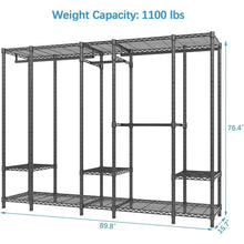 Load image into Gallery viewer, Heavy Duty Clothes Rack Multi-Functional Metal with Max Load of 1100 lbs
