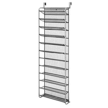 Load image into Gallery viewer, 12-Tier over the Door Shoe Rack for 36 Pairs, Metal, Gray
