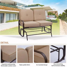 Load image into Gallery viewer, Garden Love Seat Outdoor Swing Glider Rocking Chair
