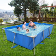 Load image into Gallery viewer, [Flash Sale]9.6x6.8x1.8FT Metal Frame Rectangular Swimming Pool Portable Above Ground Easy Set Pool Family Blue[US-Stock]
