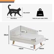 Load image into Gallery viewer, Elevated Dog or Cat Bed Solid Wood Leg Sofa for Indoor Plush Couch Lounge with Soft Cushion
