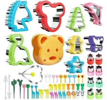 Load image into Gallery viewer, Sandwich Cutter Set for Children, Cute Bread Cookies Food Fruit Picker Fork Mold School Bento Lunchbox Accessories
