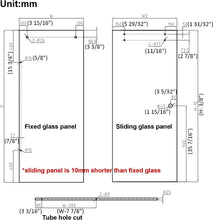 Load image into Gallery viewer, DIYHD 5FT 6.6FT Frameless Glass Shower Door Hardware Sliding Rail Shower Room Kit,Chrome
