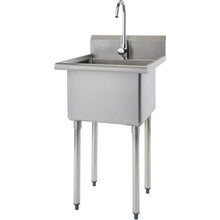 Load image into Gallery viewer, TRINITY THA-0307 Basics Stainless Steel Freestanding Single Bowl Utility Sink
