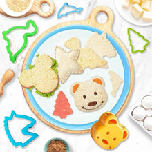 Load image into Gallery viewer, Sandwich Cutter Set for Children, Cute Bread Cookies Food Fruit Picker Fork Mold School Bento Lunchbox Accessories
