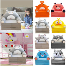 Load image into Gallery viewer, Foldable Kid Sofa Backrest Armchair Cover Plush Cute Cartoon
