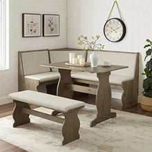 Load image into Gallery viewer, Corner Nook Dining Set with Upholstered Seats, Some Assembly Required, Seats Up To 5 People

