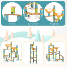 Load image into Gallery viewer, Babyjoy Wooden Marble Run Construction 162PCS
