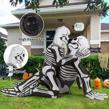 Load image into Gallery viewer, 6.5 FT Long Halloween Inflatables Skeleton Outdoor Cuddling Couple Lovers with Built-in LEDs for Garden
