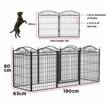 Load image into Gallery viewer, Heavy Duty Metal Dog Playpen Foldable 8 Panels with Gate for Indoor Outdoor
