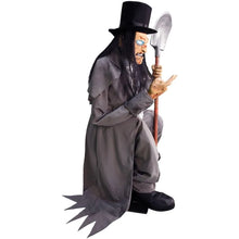 Load image into Gallery viewer, Motion-Activated Crouching Grave Digger Talking Scare Prop Animatronic for Indoor or Covered Outdoor
