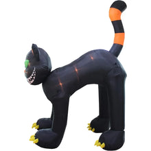 Load image into Gallery viewer, 11 Foot Tall Animated Halloween Inflatable Black Cat
